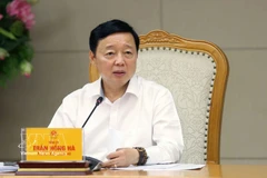 Deputy Prime Minister Tran Hong Ha speaks at the 33rd meeting of the National Steering Committee for Combating Illegal, Unreported and Unregulated (IUU) Fishing. (Photo: VNA)