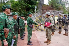 Border Guard Command of Dien Bien, and Mengzi Border Guard Region conduct joint patrol (Photo: VNA)