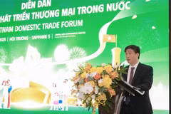 Deputy Director of the Agency for Domestic Market Surveillance and Development Bui Nguyen Anh Tuan speaks at the Vietnam Domestic Trade Forum. (Photo: VNA)