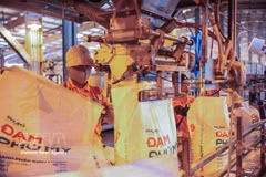 A product packaging line at Phu My Fertiliser Factory. (Photo: VNA) 