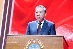 Party General Secretary To Lam speaks at the People’s Public Security Intelligence's 80th anniversary (Photo: VNA)
