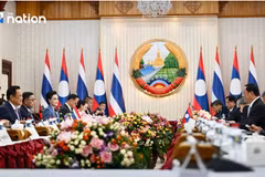 At the talks between Lao Prime Minister Sonexay Siphandone and his Thai counterpart Anutin Charnvirakul. (Photo: nationthailand.com)