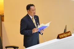 Thai Prime Minister Anutin Charnvirakul speaks before the National Assembly on September 29, 2025. (Photo: Xinhua/VNA)