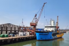 The Ha Long Shipbuilding Company is building commissioning service operation vessels (CSOV), which require very high standards throughout the construction and operational phases. (Photo: VietnamPlus)