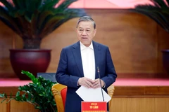 Party General Secretary To Lam speaks at the working session with the Party Committee of Quang Ninh province (Photo: VNA)