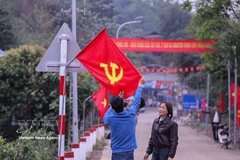 Muong Sai commune in Son La province is decorated to celebrate the election day. (Photo: VNA) 