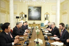 At the talks between UK Prime Minister Keir Starmer and General Secretary of the Communist Party of Vietnam Central Committee To Lam (Photo: VNA)