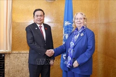 National Assembly Chairman Tran Thanh Man (L) meets with Tatiana Valovaya, Director-General of the United Nations Office at Geneva (Photo: VNA)