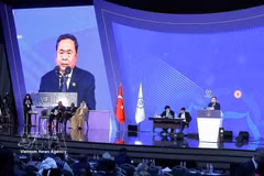 National Assembly Chairman Tran Thanh Man speaks at the general debate of the 152nd Assembly of the Inter-Parliamentary Union in Istanbul on April 16, 2026. (Photo: VNA)