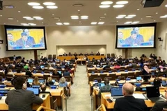 Permanent Deputy Minister of Foreign Affairs Nguyen Minh Vu speaks at the UN meeting on UNCLOS. (Photo: VNA)