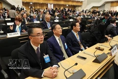 The Vietnamese delegation at the opening of the 61st session of the UN Human Rights Council (Photo: VNA)