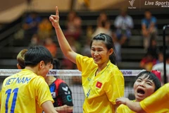 The Vietnamese women's Sepak Takraw team (Photo: qdnd.vn)