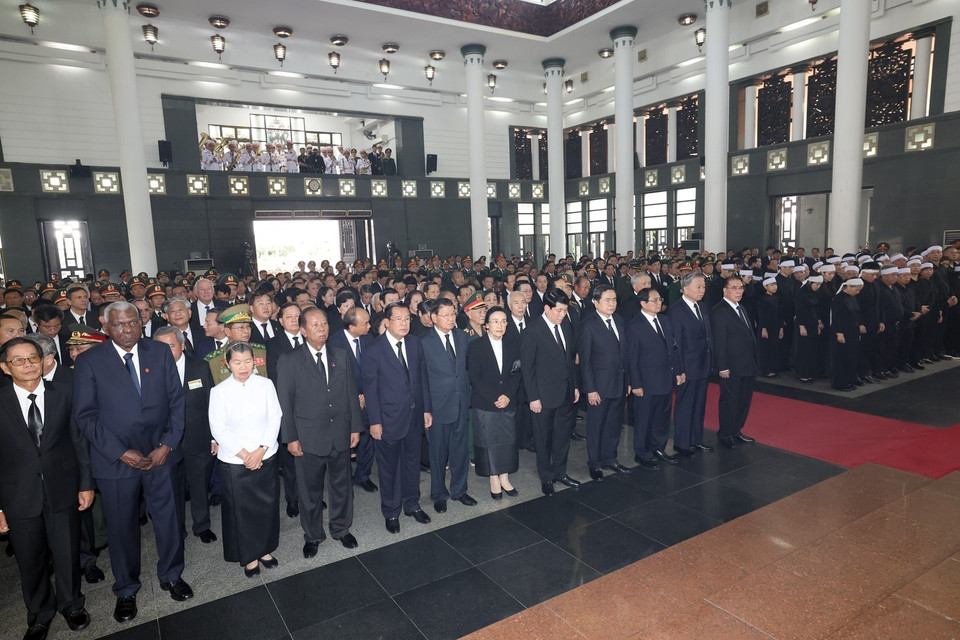 Memorial service for Party General Secretary Nguyen Phu Trong. (Photo: VNA)