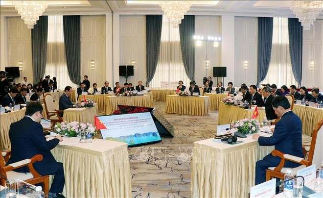 At the New Year meeting for secretaries of the Party committees of Vietnam’s Quang Ninh, Lang Son, Cao Bang and Ha Giang provinces and China’s Guangxi Zhuang Autonomous Region in Ha Long city, Quang Ninh province on February 21 (Photo: VNA)