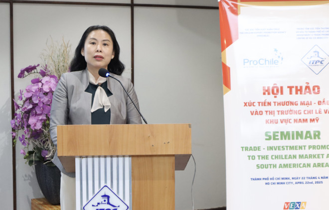 ITPC Deputy Director Ho Thi Quyen speaks at the trade promotion seminar on April 22. (Photo: VNA) ITPC Deputy Director Ho Thi Quyen speaks at the trade promotion seminar on April 22. (Photo: VNA)