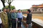 Deputy Prime Minister Mai Van Chinh inspects flood impact at the Hue Imperial Citadel on October 31, 2025. (Photo: VNA)