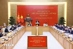 Prime Minister Pham Minh Chinh chairs the fourth session of the Congress' Socio-Economic Subcommittee. (Photo: VNA)