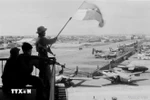 The liberation flag flies on the Tan Son Nhat airport. (Photo: VNA)