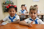 Students of Mártires de Tarará Primary School enjoy their new school. (Photo: VNA)