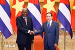 National Assembly Chairman Tran Thanh Man and President of the National Assembly of People’s Power of Cuba Esteban Lazo Hernández, November 2, 2024. (Photo: VNA)