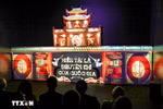 The large-scale 3D mapping performance "Imperial Capital of Thang Long" is launched at the Thang Long Imperial Citadel world heritage site on December 30. (Photo: VNA)