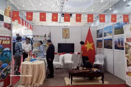 The Vietnamese booth at the Algiers International Fair 2026 (Photo: VNA)