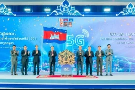 Official launch ceremony of the 5G mobile service operations in Cambodia (Photo: khmore.com)