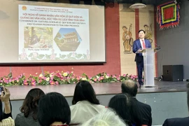 Vice Chairman of the Thai Binh People's Committee Pham Van Nghiem speaks at the event. (Photo: VNA)