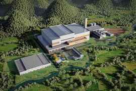 A graphic image of the Nui Thoong high-tech waste treatment and waste-to-energy plant project. (Photo: hanoimoi.vn) 