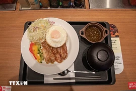 The broken rice and fish sauce of Vietnam are served at Japan’s fast-food giant Matsuya. (Photo: VNA)