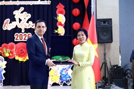Vietnamese Ambassador Dang Thi Thu Ha (R) and Istanbul Deputy Governor Mehmet Sulun attend the Homeland Spring 2026 programme. (Photo: Courtesy of the Embassy of Vietnam in Türkiye)