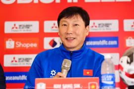 A smiling Coach Kim Sang-sik after the match. (Photo VFF) 