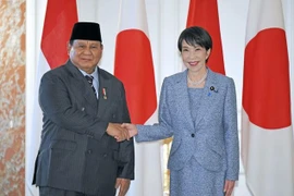 Indonesian President Prabowo Subianto (left) and Japanese Prime Minister Sanae Takaichi at their meeting in Tokyo on March 31, 2026 (Photo: Kyodo/VNA)