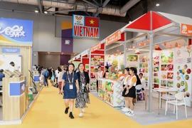 Vietnamese booth at the exhibition (Photo: VNA)
