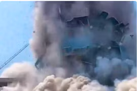 A skyscraper has collapsed in Bangkok, Thailand, due to the earthquake. (Photo: bluewin.ch) 