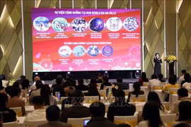 Delegates at an event annoucing information about the Da Nang Int'l Fireworks Festival 2025. (Photo: VNA)