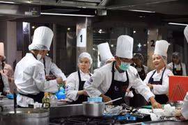 Participants in the "Amazing Thai to the World" project, initiated by Thacca, focus on enhancing the culinary skills of village cooks across Thailand. (Photo: Bangkok Post) 