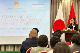 Vietnamese Consul General in Fukuoka Vu Chi Mai speaks at the seminar on November 7. (Photo: VNA)