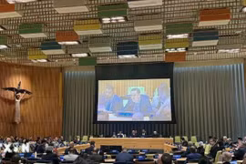 Ambassador Dang Hoang Giang, Vietnam’s Permanent Representative to the UN speaks at the event (Photo: VNA)