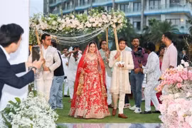 The wedding of an Indian couple in Da Nang. Vietnam is gradually becoming a hot wedding destination for global billionaires. (Photo courtesy of the Da Nang Culture, Sports and Tourism Department)