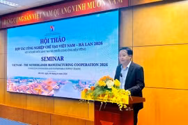 Bui Quang Hung, Deputy Director General of the Trade Promotion Agency, addresses the seminar. (Photo courtesy of the Ministry of Industry and Trade) 