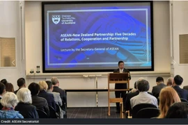 ASEAN Secretary-General Kao Kim Hourn speaks at the University of Auckland. (Photo: ASEAN Secretariat)