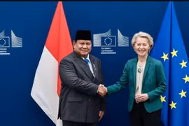 Indonesian President Prabowo Subianto and EU chief Ursula von der Leyen announced a "political agreement" to conclude a free trade deal on Jul 13, 2025. (Photo: channelnewsasia.com) 