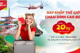 Vietjet offers free baggage, gold prizes in March promotion. (Photo: Vietjet)