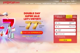 Vietjet rolls out 77% fare discount for July 7 flash sale. (Photo: Vietjetair) 
