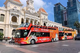Ho Chi Minh City to add a new open-top double-decker sightseeing bus route. (Photo: VNA)