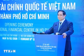 PM Pham Minh Chinh announces the establishment of the Vietnam International Financial Centre in Ho Chi Minh City. (Photo: VNA)