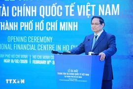 PM Pham Minh Chinh announces the establishment of the Vietnam International Financial Centre in Ho Chi Minh City. (Photo: VNA)