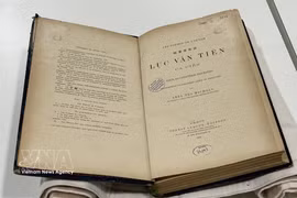 A publication printed in the romanised Vietnamese script in 1883.(Photo: VNA) 
