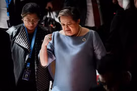 Philippine Secretary of Foreign Affairs Theresa P. Lazaro after the Special Asean Foreign Ministers’ Meeting (AMM) to discuss the current situation between Cambodia and Thailand. (Photo: BERNAMA) 